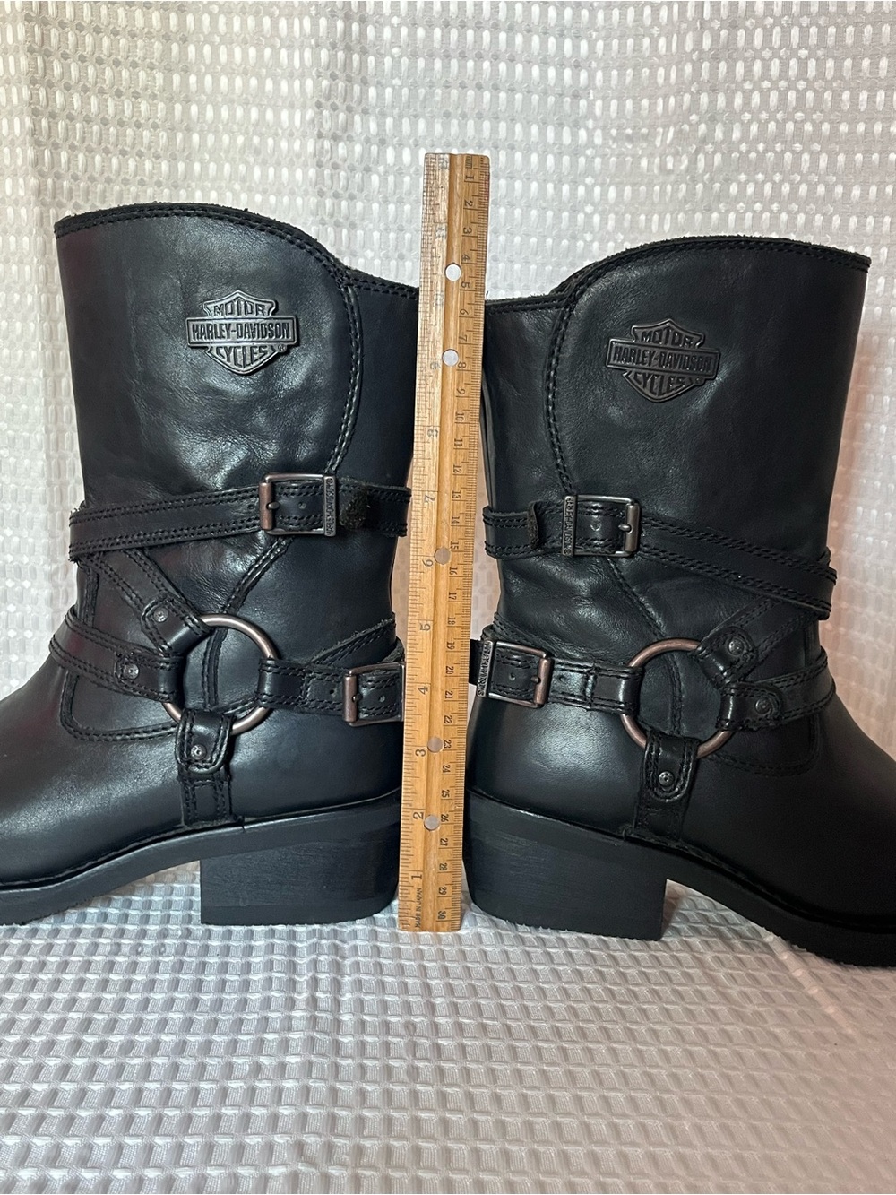 Harley-Davidson Ingleside D87091 Harness Leather Boots Black Women's 8.5M - Picture 9 of 16